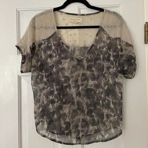 Lace & Print t-shirt